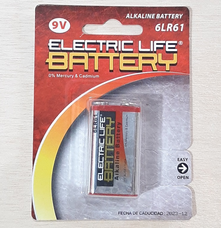 PILA ELECTRIC LIFE 9V ALKALINA 6LR61