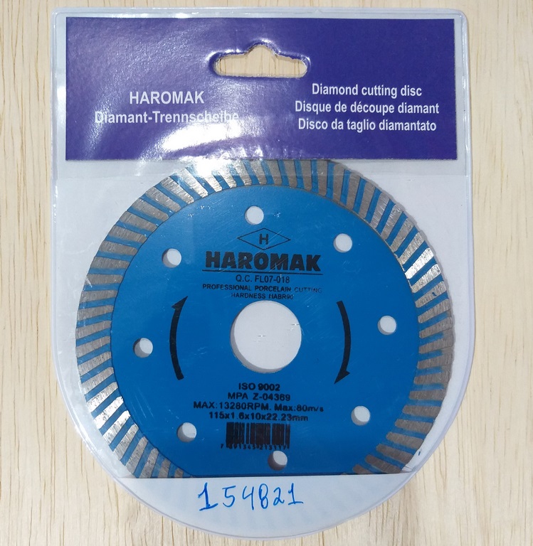 DISCO DIAMANTE 4 1/2 HAROMAK TURBO AZUL