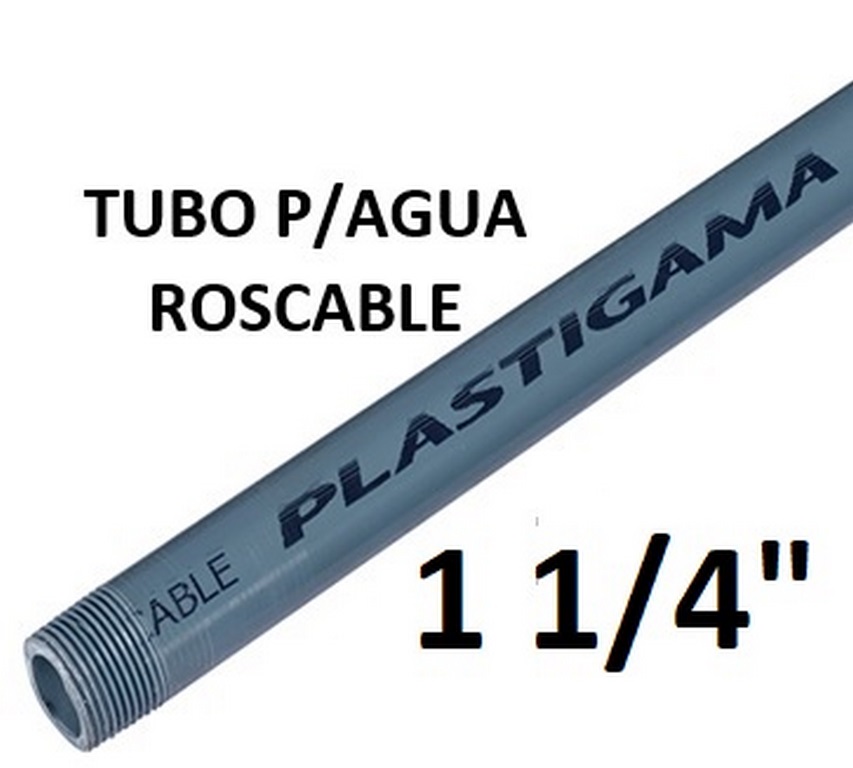 TUBO ROSC. 1.25 1 1/4´´ PLASTIGAMA X 6 M (260PSI)