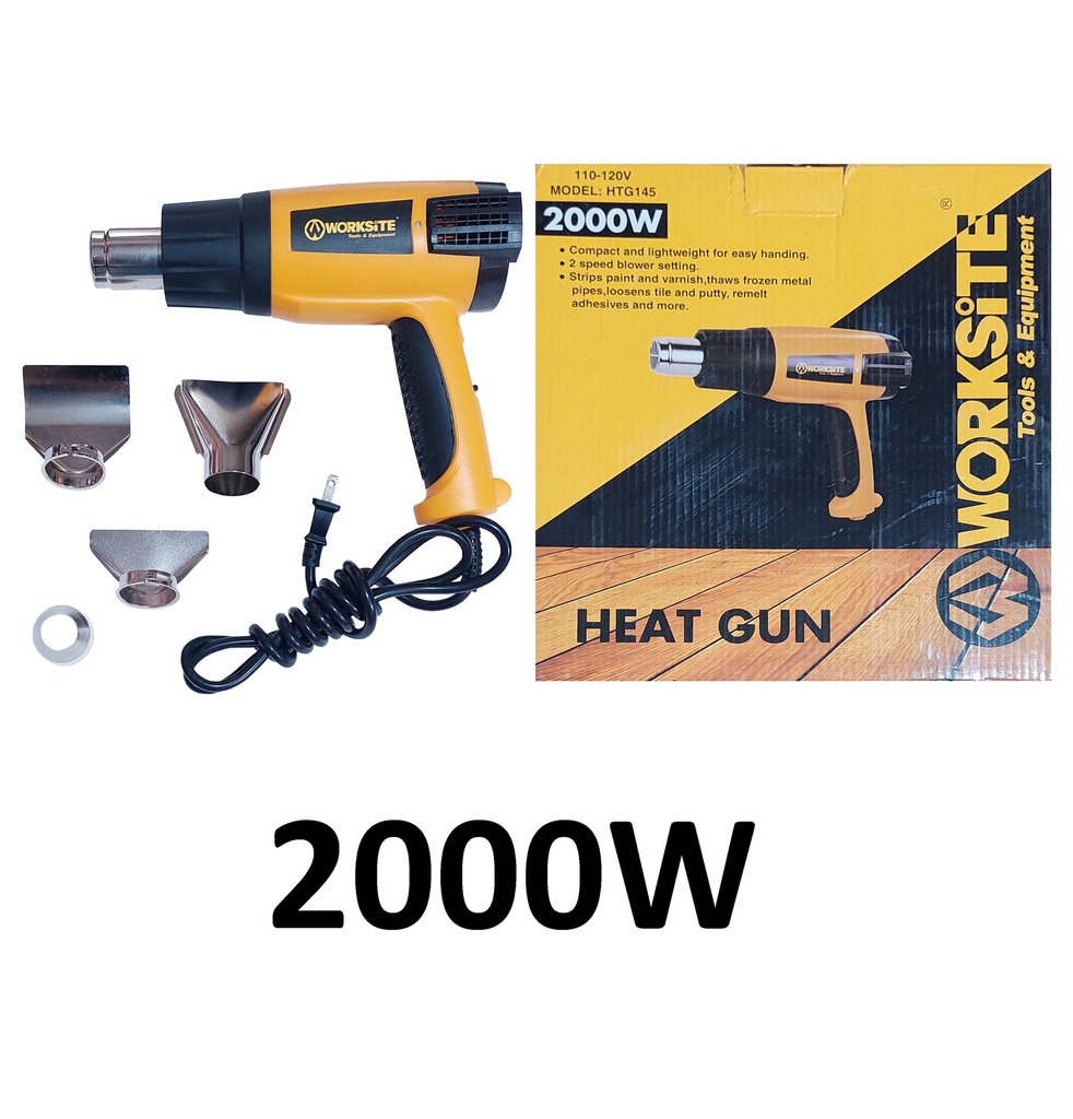 PISTOLA DE CALOR 2000W WORKSITE HTG145 110V