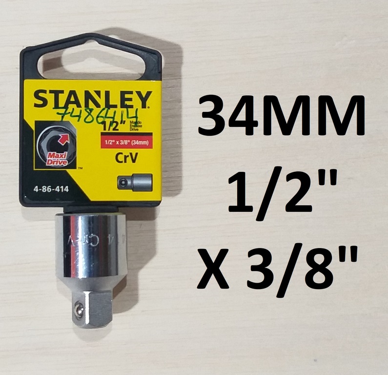 REDUCTOR STANLEY 1/2X 3/8 LARGO 34MM ADAPT. P/RATCHET (NUDO)