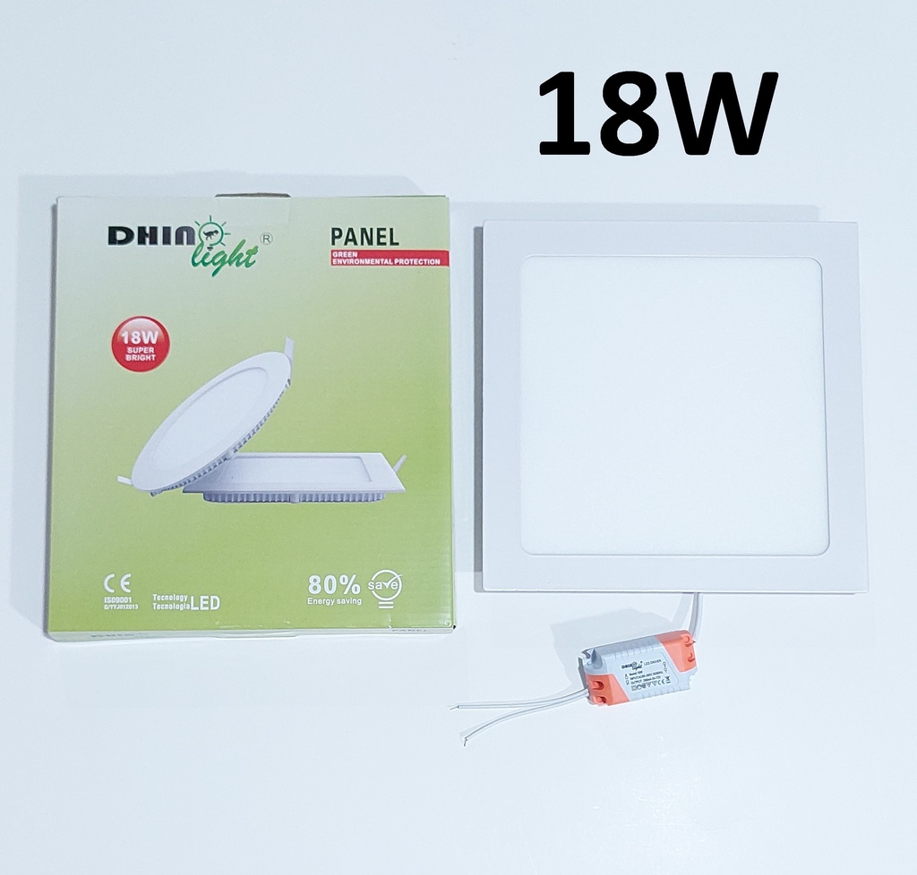 PANEL LED DHINO 18W CUADRADO P/EMPO