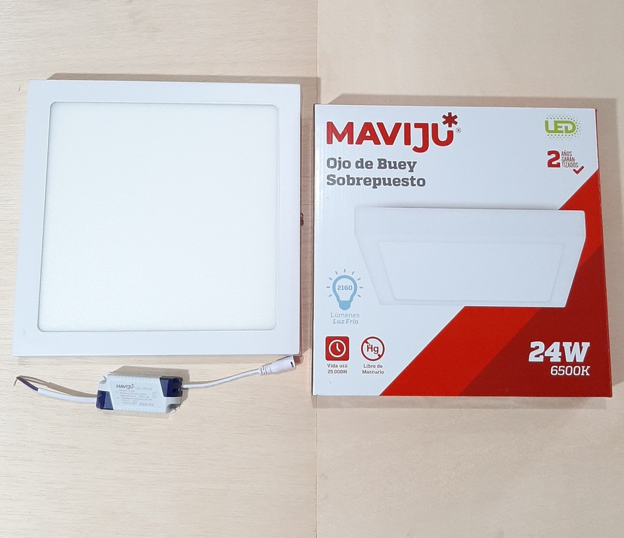 PANEL LED MAVIJU 24W S/P CUADRADO 6500K WH MSD24