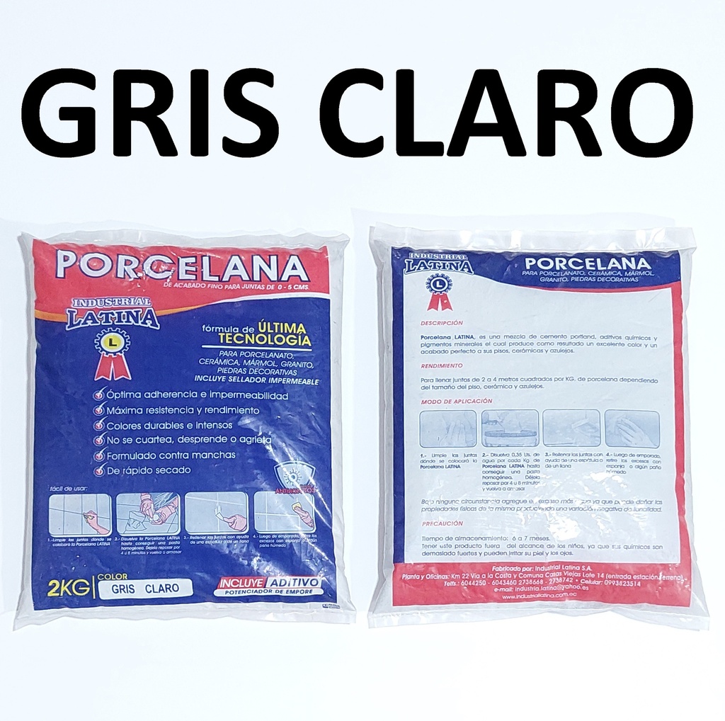 PORCELANA LATINA GRIS CLARO