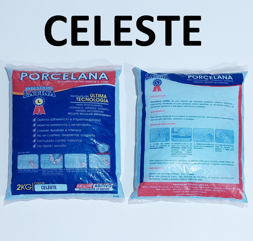 PORCELANA LATINA CELESTE 2KG