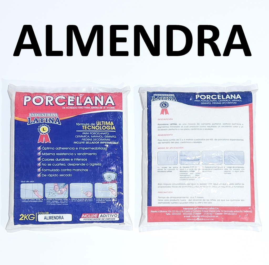 PORCELANA LATINA ALMENDRA 2KG