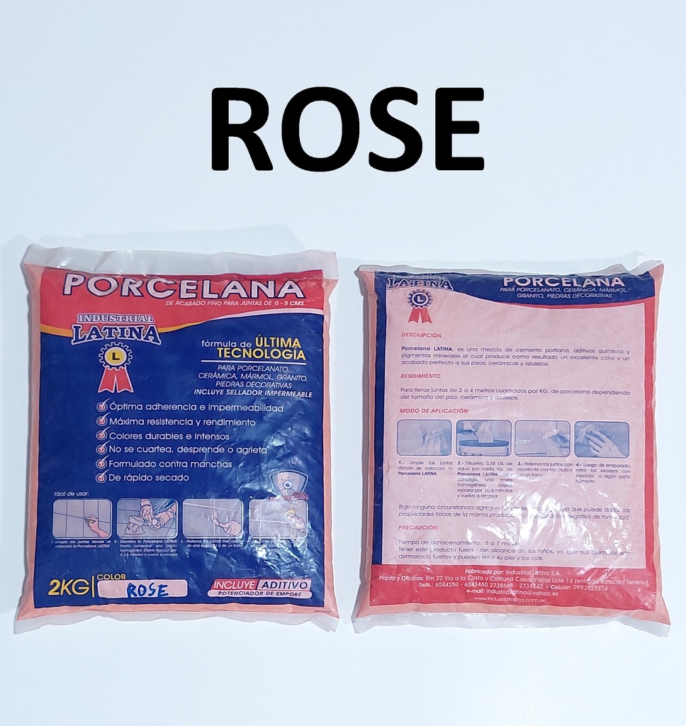 PORCELANA LATINA ROSE 2KG