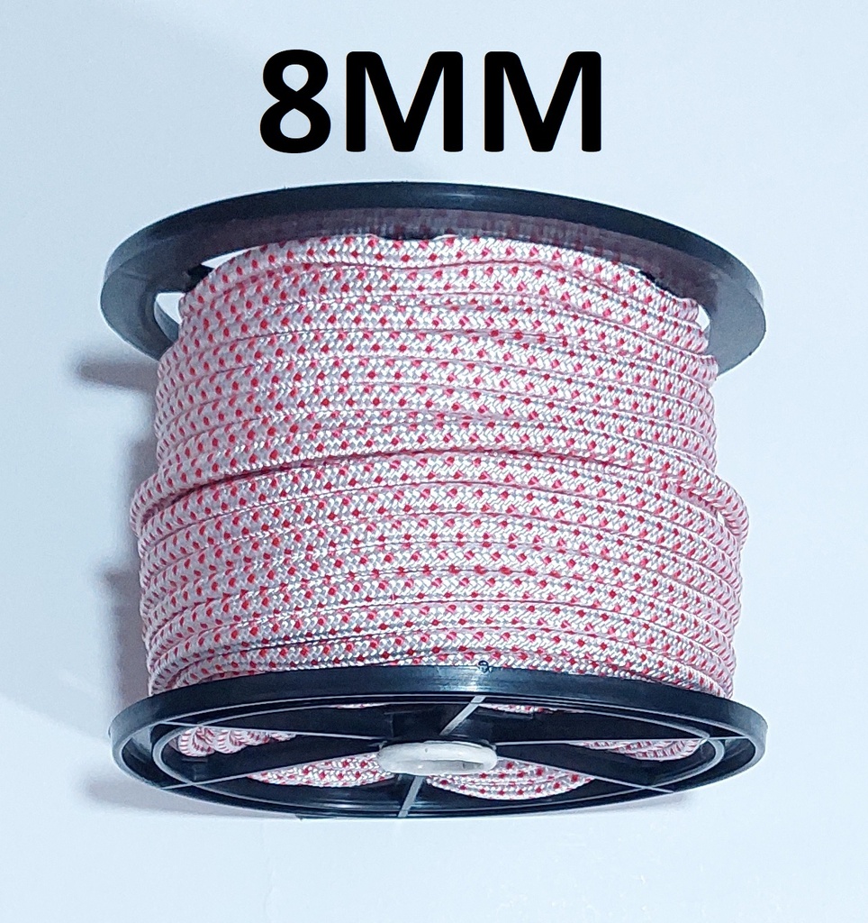 PIOLA TRENSADA NYLON 08MM 27MT X KG ROJA PONTE SELVA