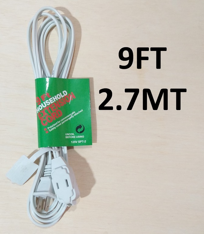 EXTENSION 2.7MT BLANCA CMT 2X16AWG 125V 9FT