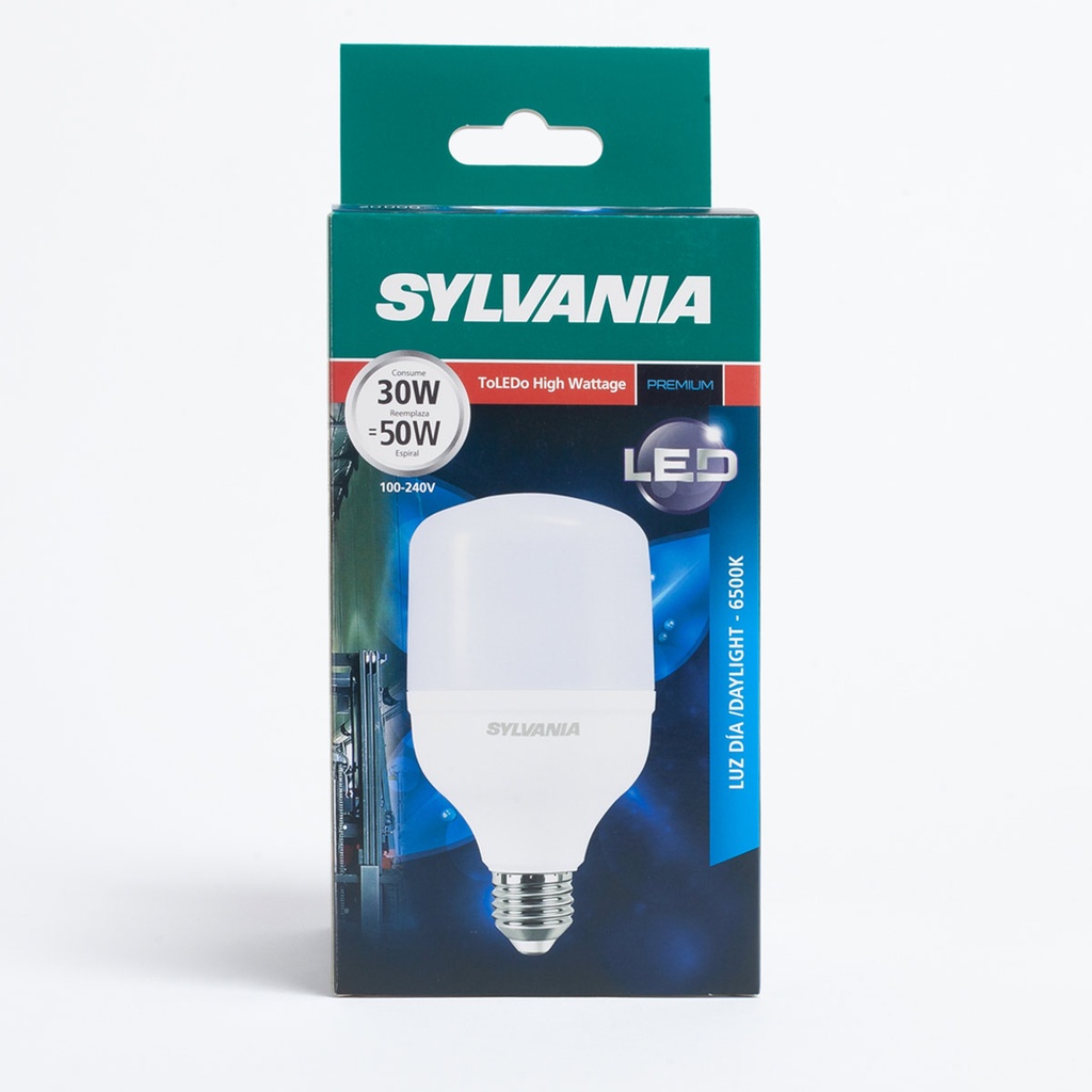 FOCO LED SYLVANIA 30W A.P. 110-220V E27 6500K LUZ BLANCA