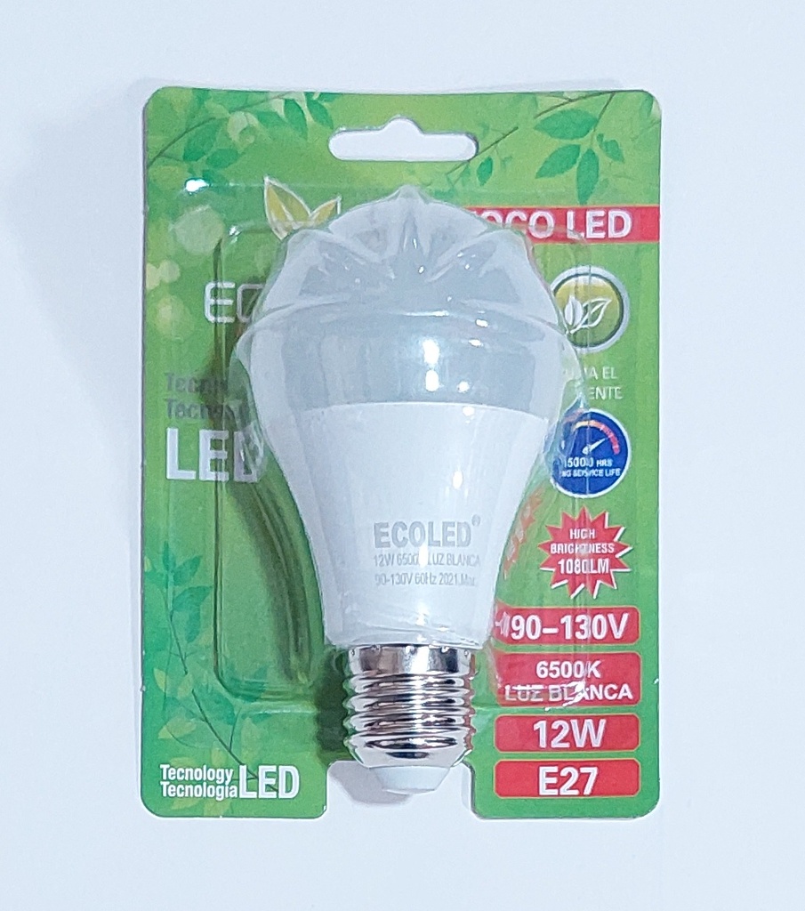 FOCO LED ECOLED 12W LUZ BLANCA