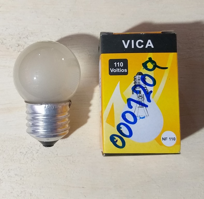 FOCO BOLA VICA E27 15W TRANSP