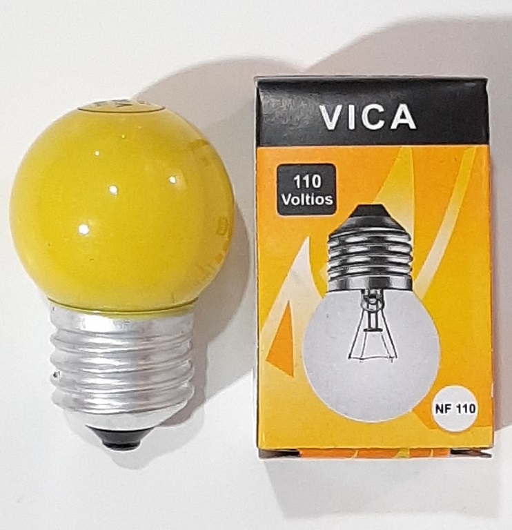 FOCO BOLA VICA E27 15W AMARILLO