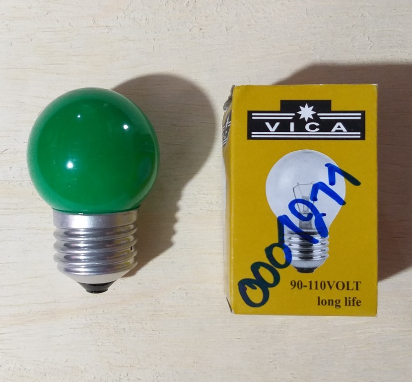 FOCO BOLA VICA E27 15W VERDE