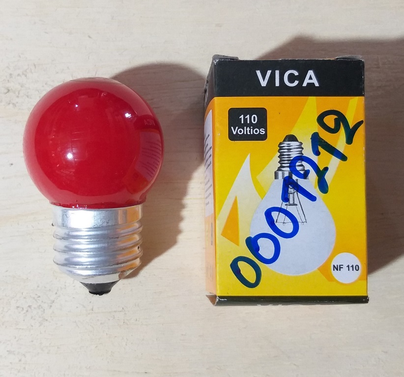 FOCO BOLA VICA E27 15W ROJO