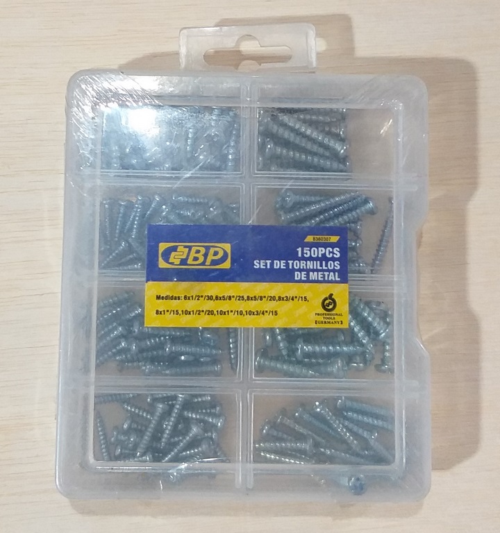 SET DE TORNILLOS DE METAL 150 PCS B360307