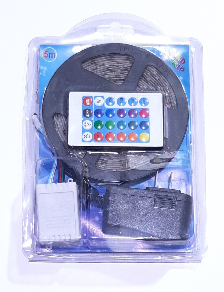 CINTA LED 5 MT MULTICOLOR 1A-12V 5M (1 FOCO)