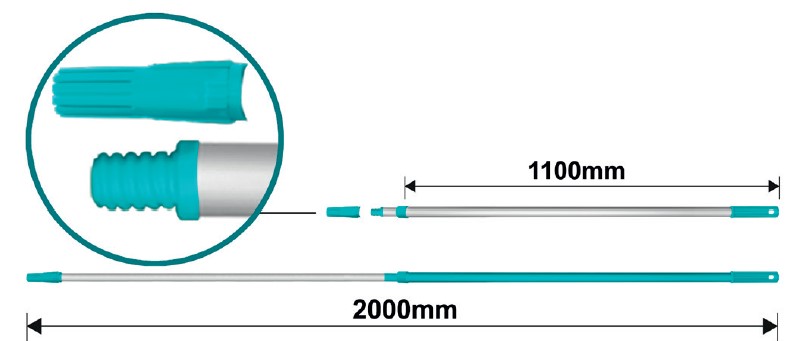 EXTENSION PARA RODILLO TOTAL 200CM 2M