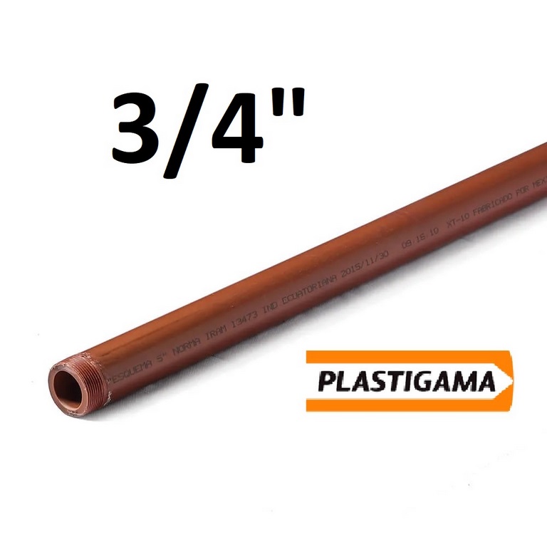 TUBO ROSC. 3/4´´ AGUA CAL.PLASTIGAMA