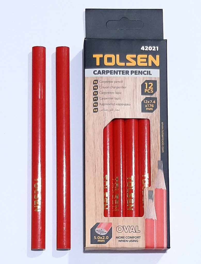 LAPIZ CARPINTERO ROJO TOLSEN 42021