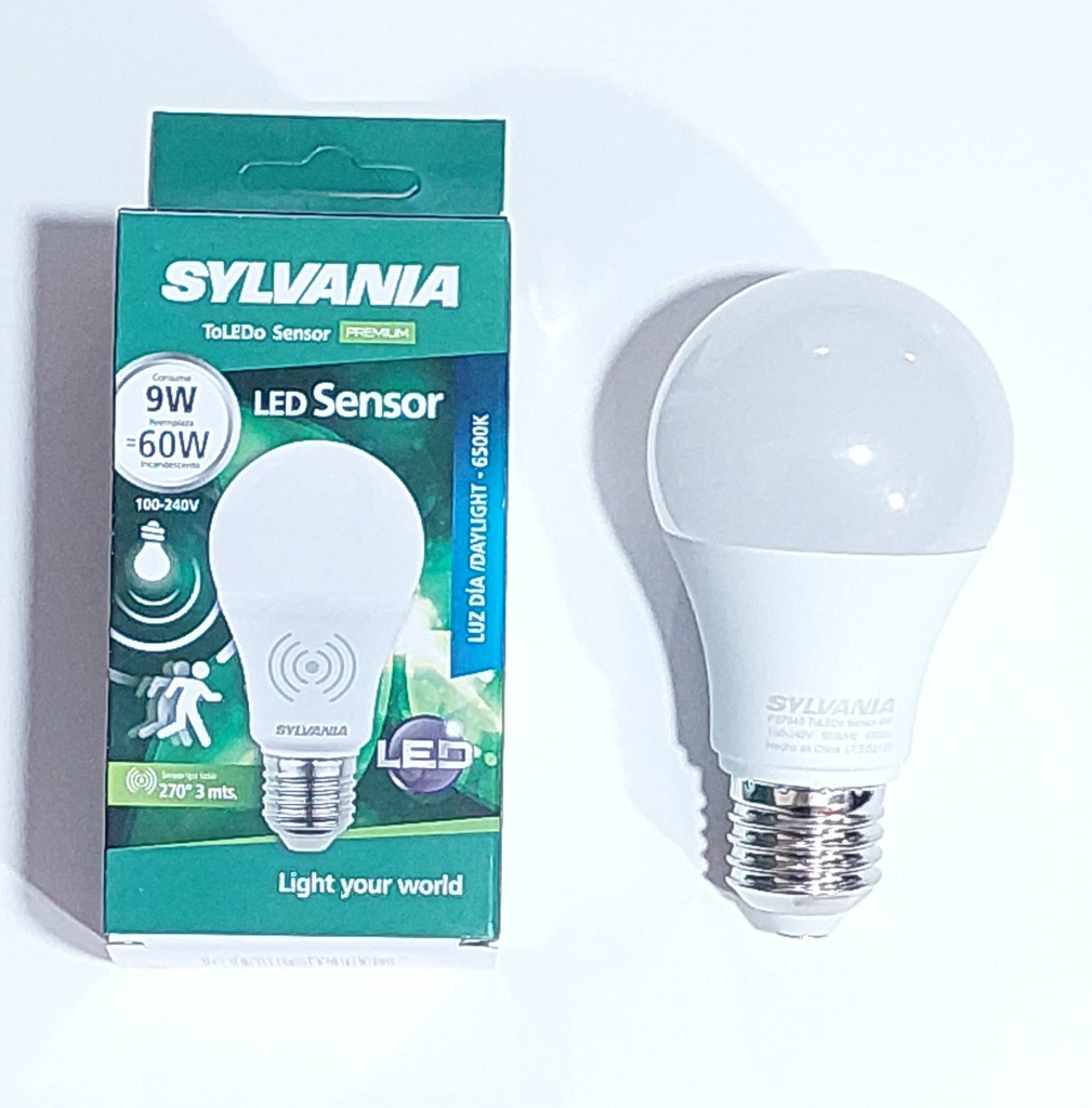 FOCO LED SYLVANIA CON SENSOR DE MOVIMIENTO