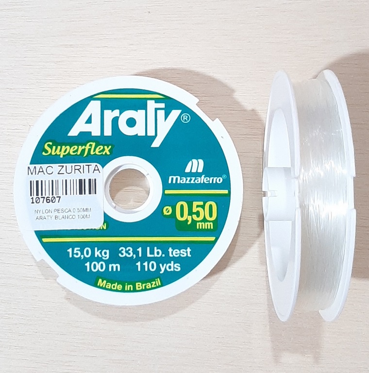 NYLON PESCA 0.50MM BLANCO ARATY 100M