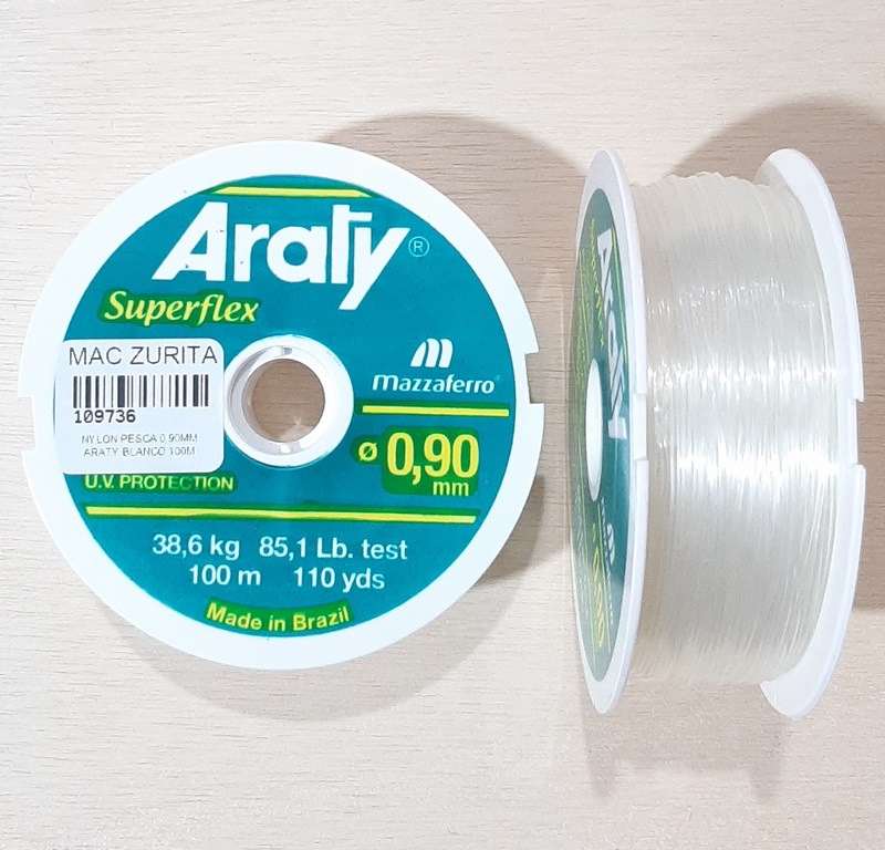 NYLON PESCA 0.90MM BLANCO ARATY 100M