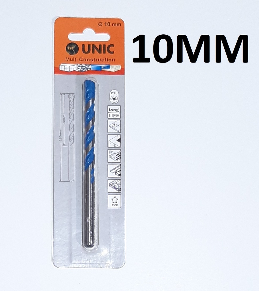 BROCA CONCRETO 10MM 3/8 UNIC MULTIPROPOSITO