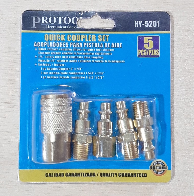 KIT ACOPLE BRONCE P/COMPRESOR 1/4 X 1/8 PROTOOLS