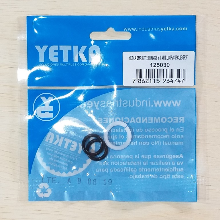 KIT 2 ORINGS Y 1 ANILLOS PVC YETKA P/FREGAD