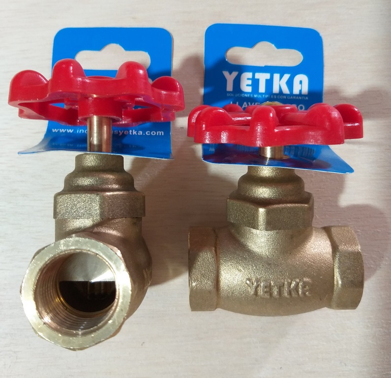 LLAVE DE PASO YETKA BRONCE PESADA