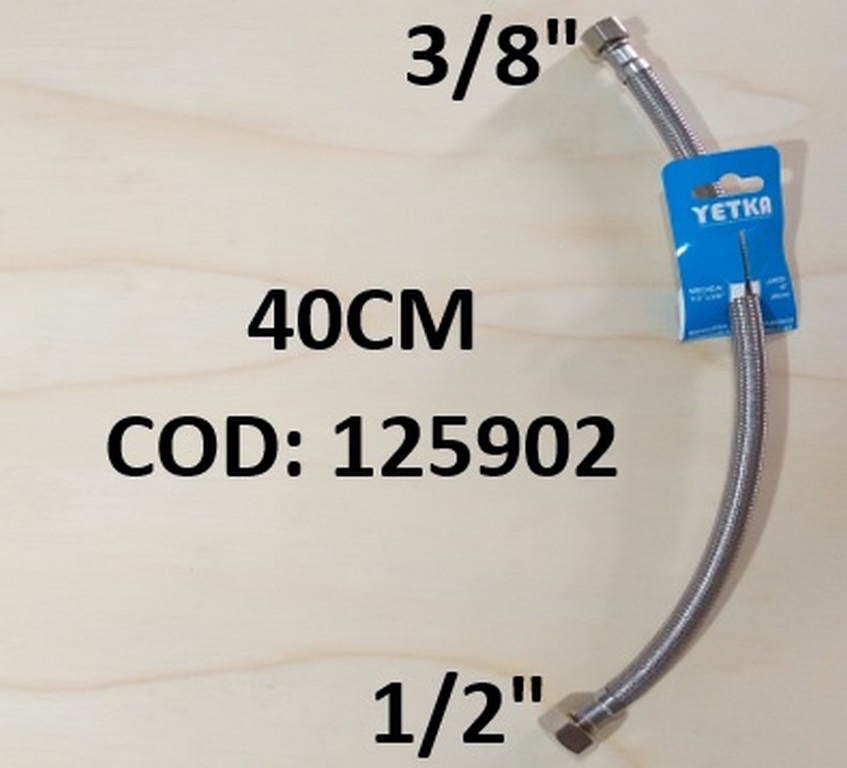 TUBO AB. AL 1/2´´YETKA H/H(3/8´´) 16´´(40CM)