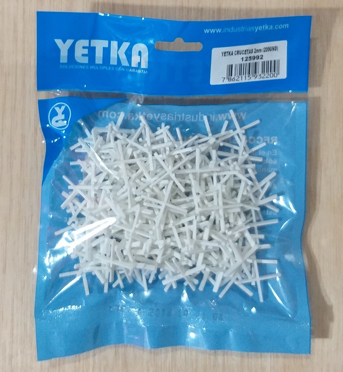 SEPARADOR BALDOSA 2.00MM YETKA PLAST.FUNDA 200U