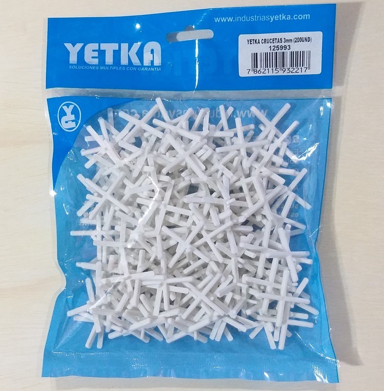 SEPARADOR BALDOSA 3.00MM YETKA PLAST.FUNDA 200U