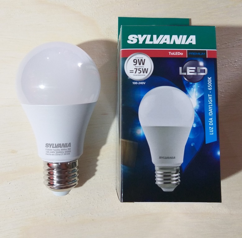 FOCO LED SYLVANIA 9W LUZ BLANCA ORIGINAL TOLEDO