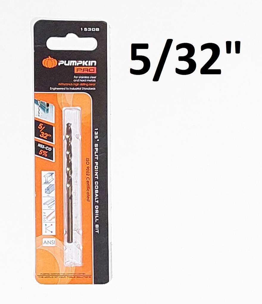 BROCA COBALTO 5/32 M35 PUMPKIN COD 15308