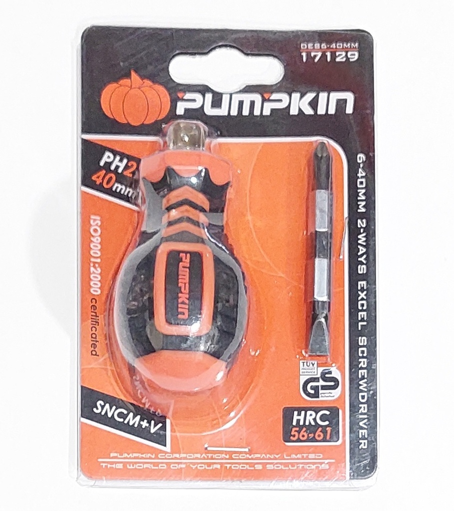 DESTORNILLADOR INTERCAMBIALBLE 2 EN 1 PUMPKIN PH2 / 6X40MM COD 17129