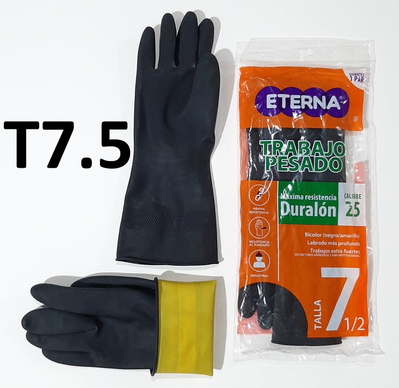 GUANTE LATEX 7.5 PESADO ETERNA T-7.5