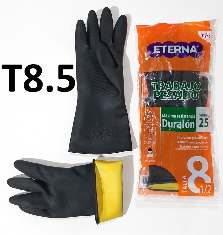 GUANTE LATEX 8.5 PESADO ETERNA T-8.5