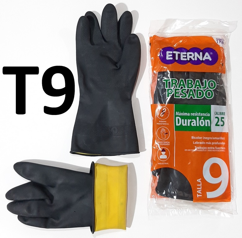 GUANTE LATEX 9 PESADO ETERNA T-9