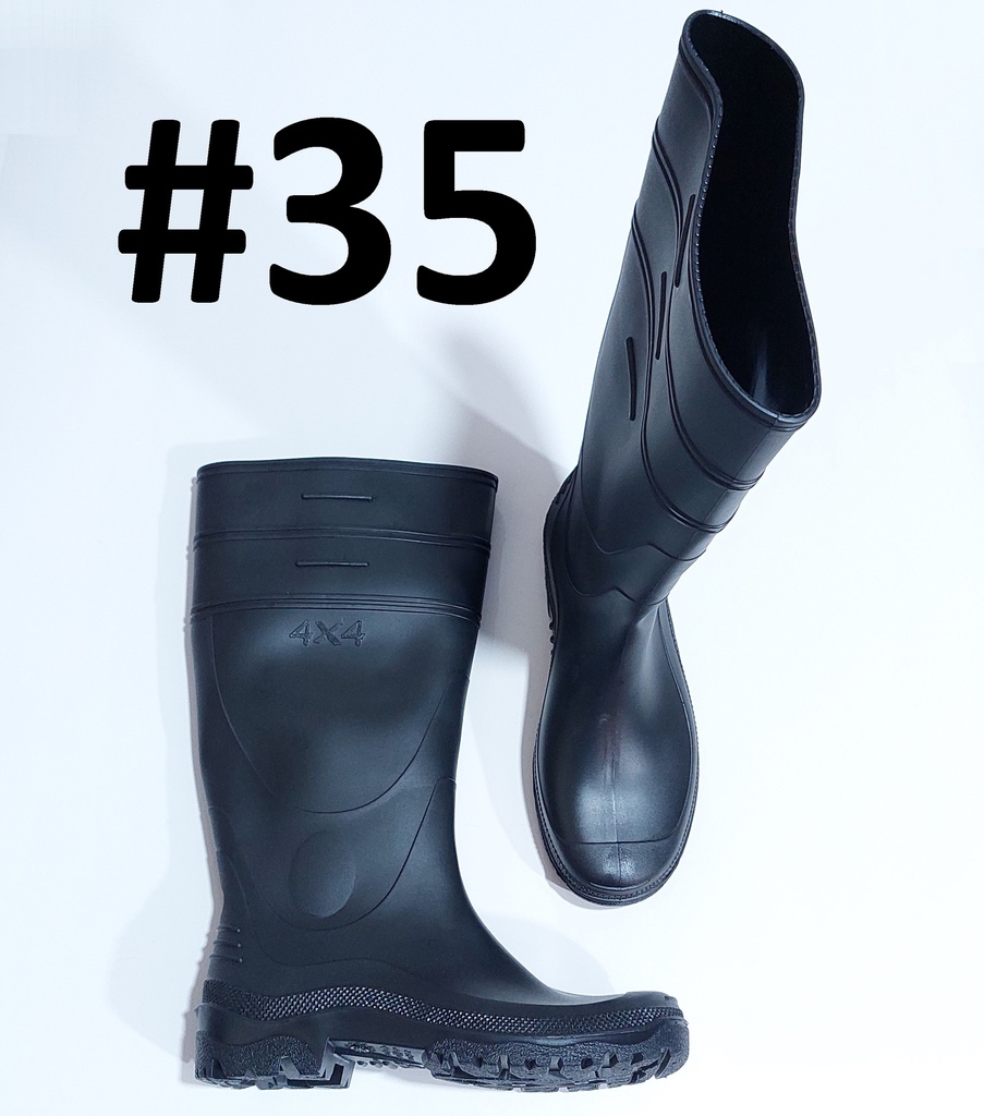 BOTA 35 BOOTS 4X4 PVC S/F NEGRA