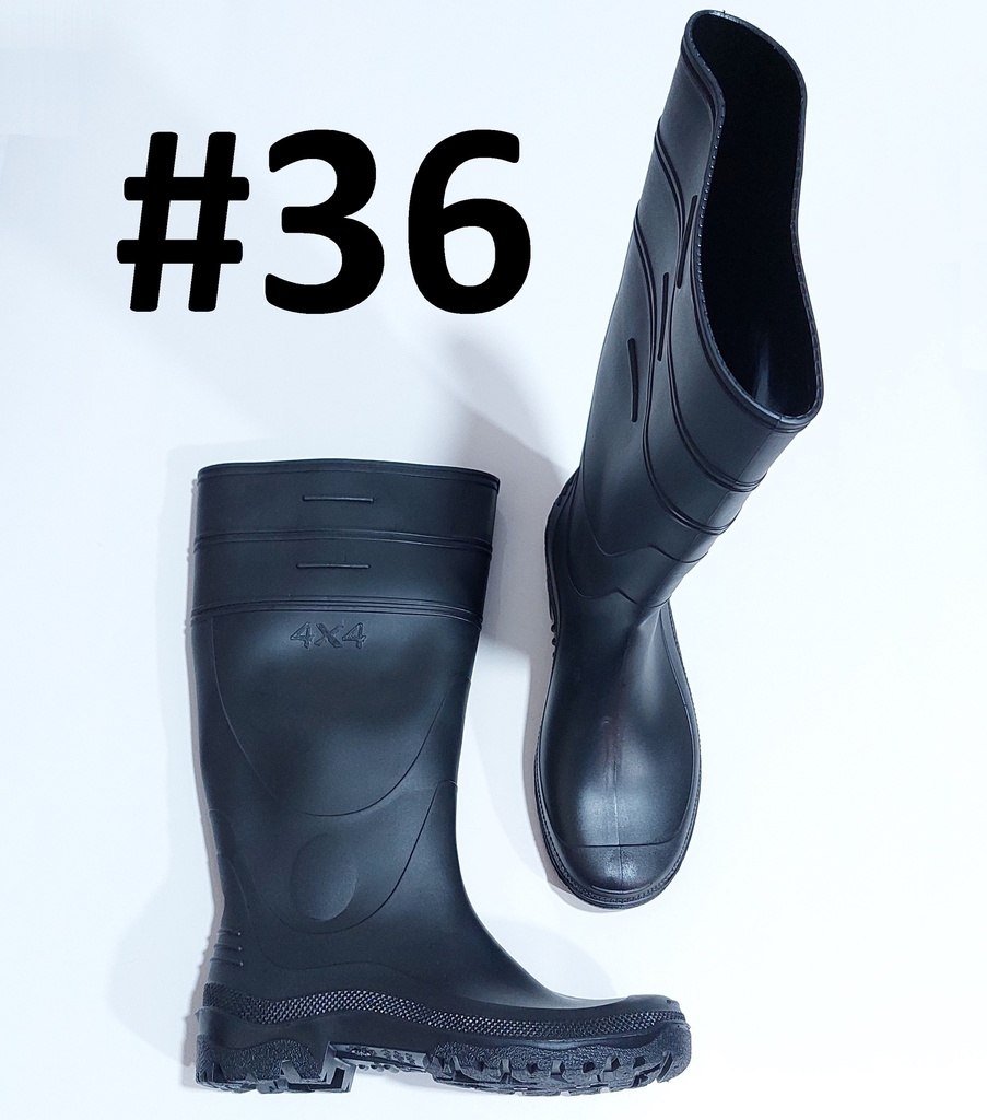 BOTA 36 BOOTS 4X4 PVC S/F NEGRA