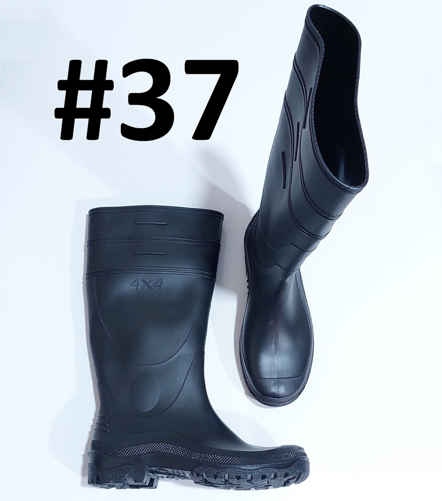 BOTA 37 BOOTS 4X4 PVC S/F NEGRA