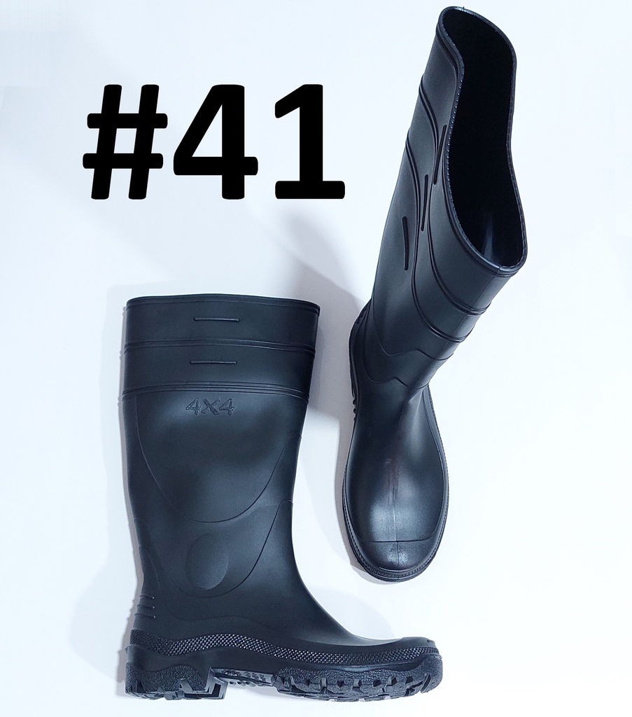 BOTA 41 BOOTS 4X4 PVC S/F NEGRA