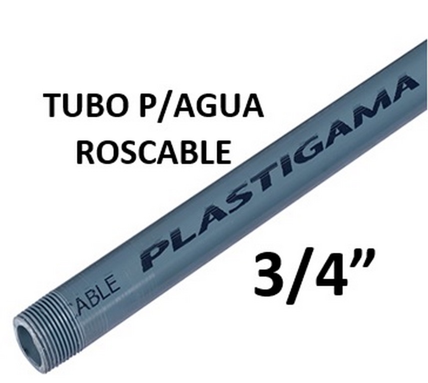 TUBO ROSC. 3/4´´ PLASTIGAMA (340PSI)