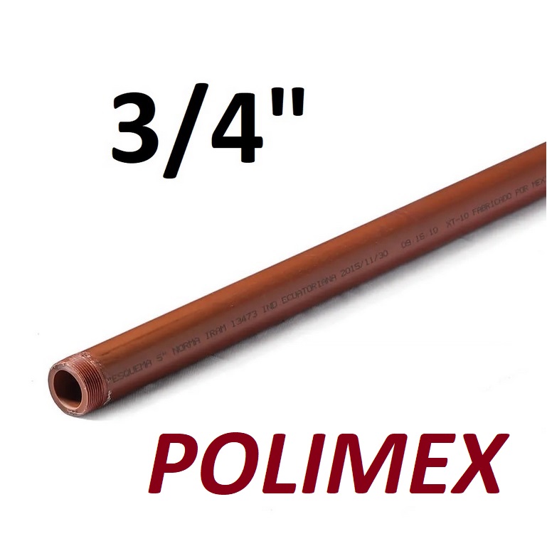 TUBO ROSC. 3/4´´ AGUA CAL.POLIMEX