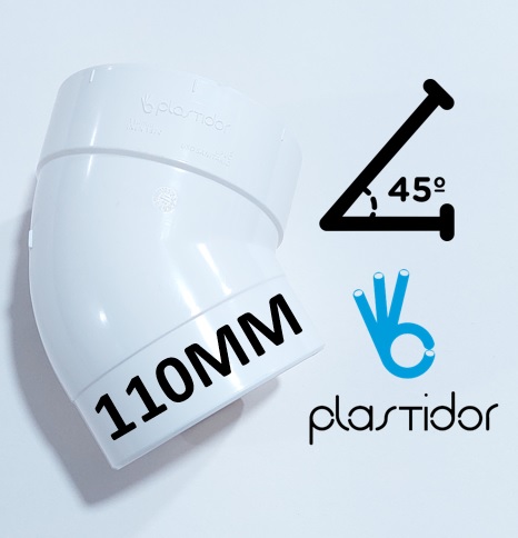 CODO 110 X 45 PLASTIDOR