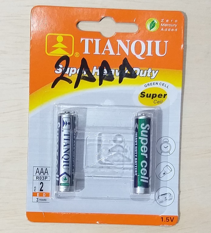 PILA TIANQIU AAA X 2 UNIDADES BLISTER