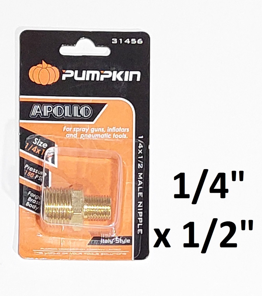 ADAPTADOR DE BRONCE 1/4 X 1/2 PUMPKIN COD 31456