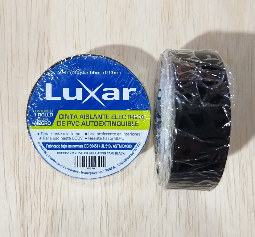 CINTA AISLANTE LUXAR 10Y NEGRA